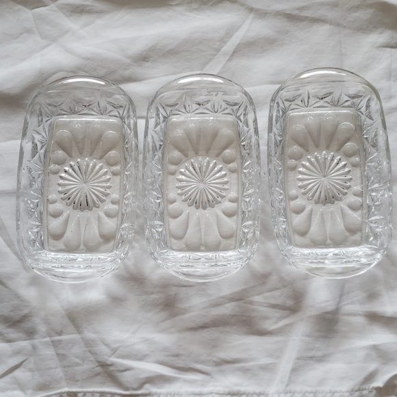 Vintage cut-glass crudite dishes - Picture 1 of 3